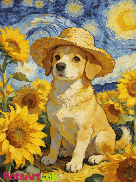 Custom Pet Oil Painting - Handmade Portrait of You and Your Pet Together, Preserve Precious Group Photo Moments, High-Quality Canvas Keepsake