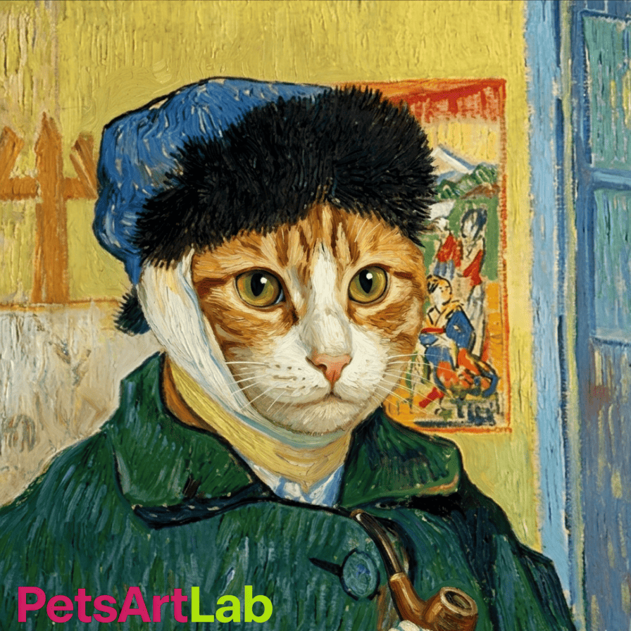 Handmade Custom Pet Portrait Oil Painting - Capture Your Furry Friend’s Personality, Premium Canvas Art for Living Room/Bedroom