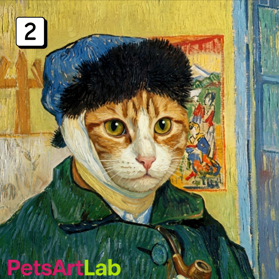 Handmade Custom Pet Portrait Oil Painting - Capture Your Furry Friend’s Personality, Premium Canvas Art for Living Room/Bedroom