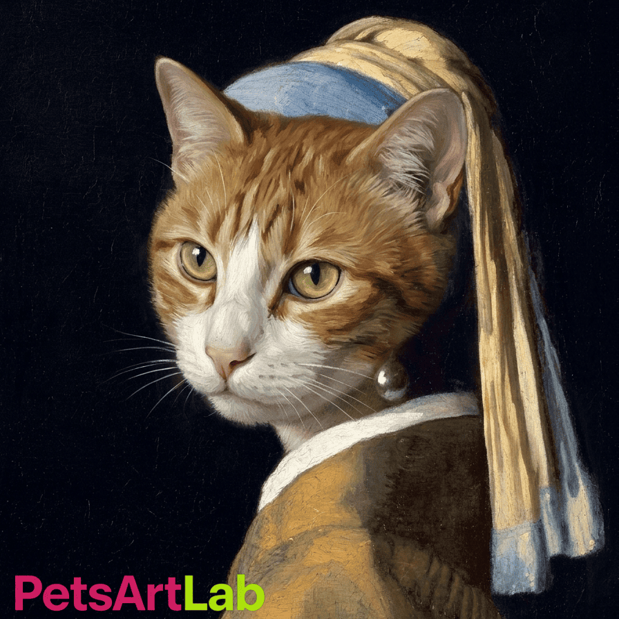Handmade Custom Pet Portrait Oil Painting - Capture Your Furry Friend’s Personality, Premium Canvas Art for Living Room/Bedroom